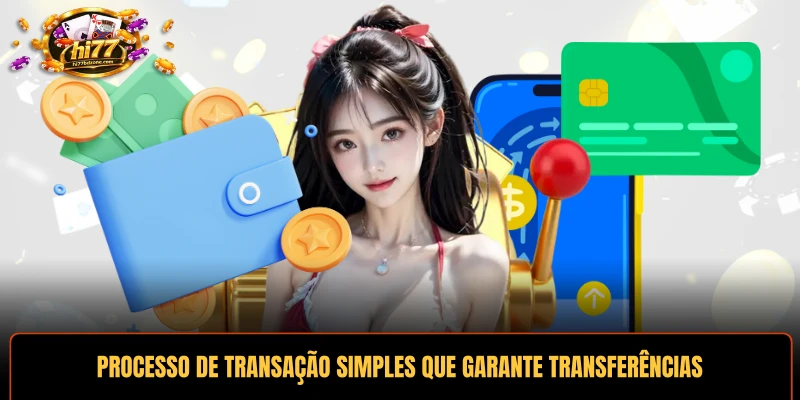 Processo de transação simples que garante transferências de fundos tranquilas em todos os momentos